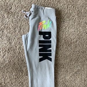 VS PINK NEON RAINBOW FLARE PANTS